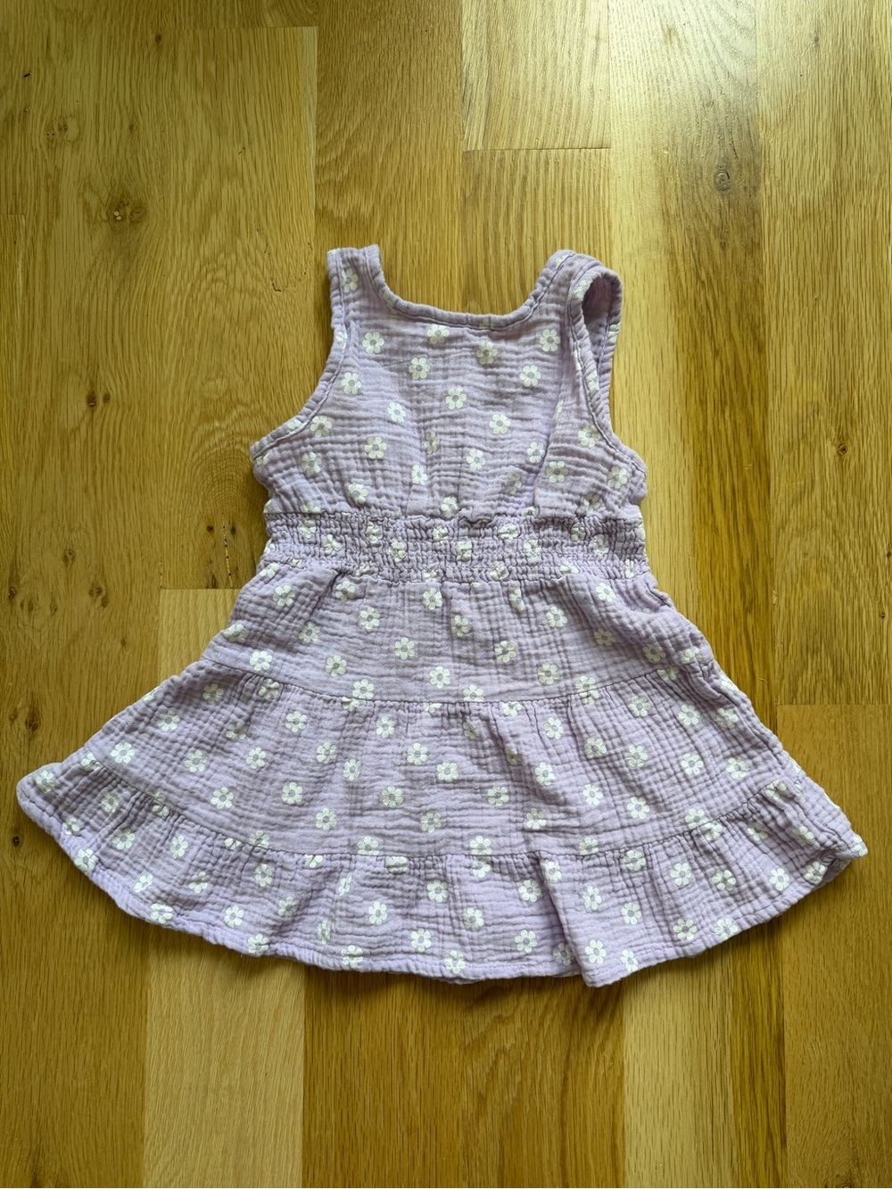 4T 100% Cotton Lavender Floral Tiered Tank Dress